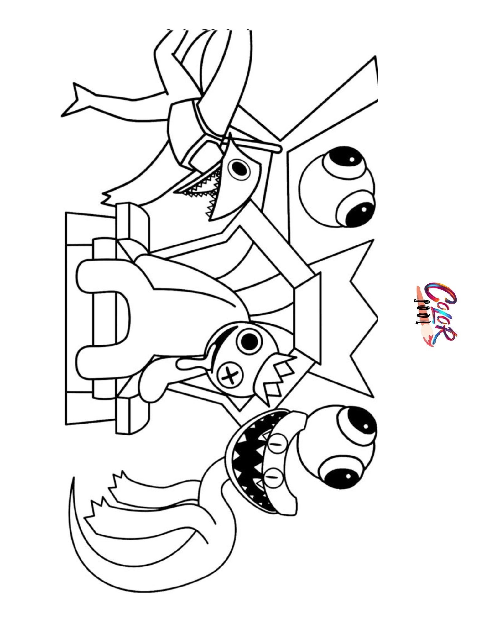 rainbow friends coloring pages free 