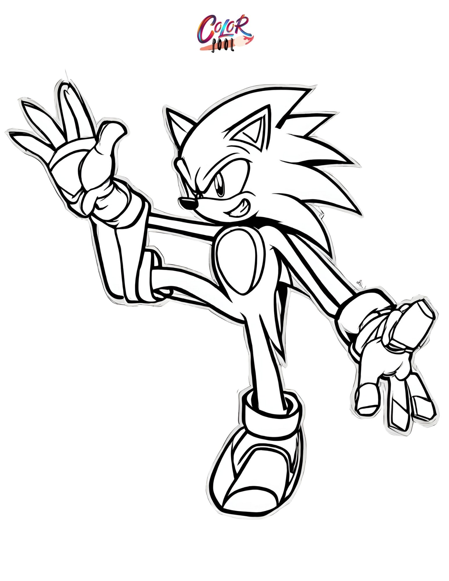 coloring pages of super sonic 