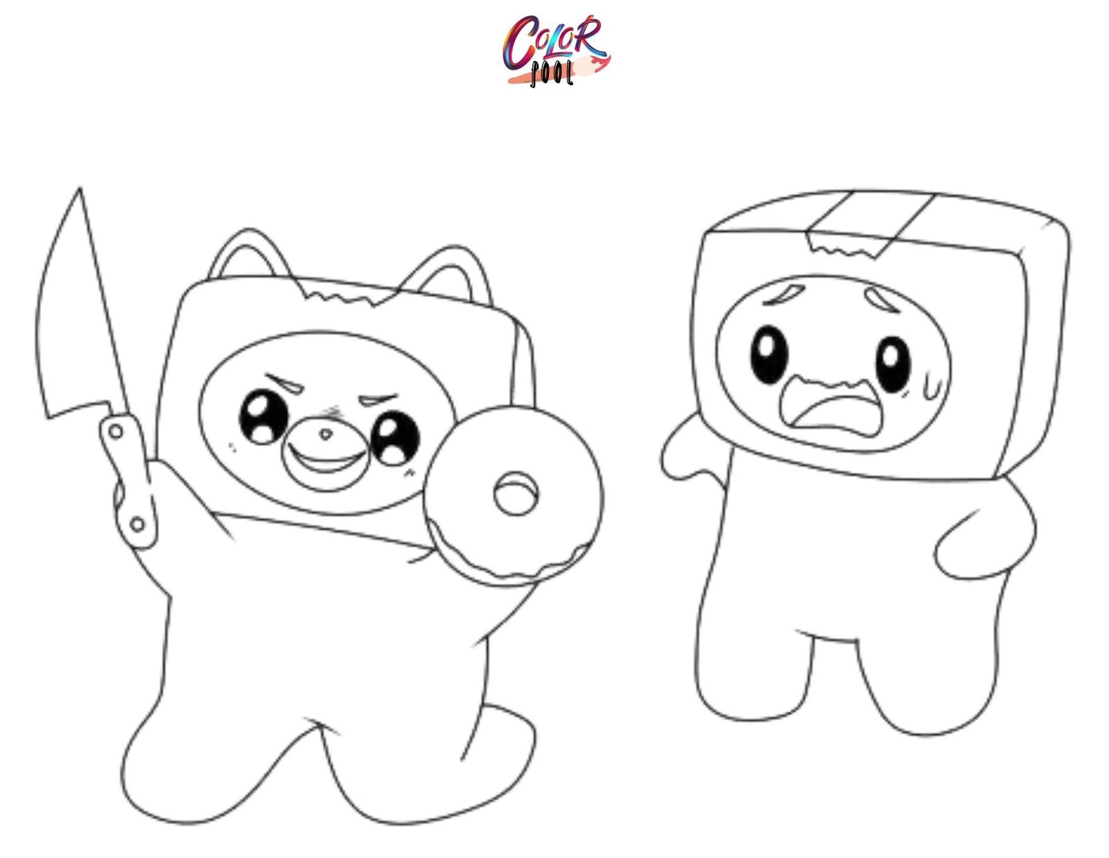 lankybox coloring page