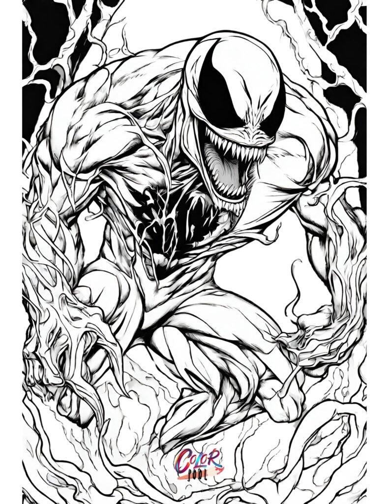 venom coloring sheets
