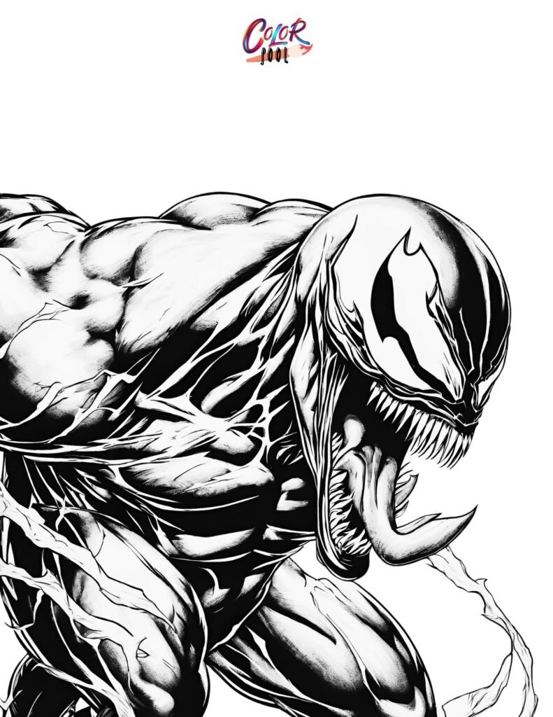 venom coloring pages printable