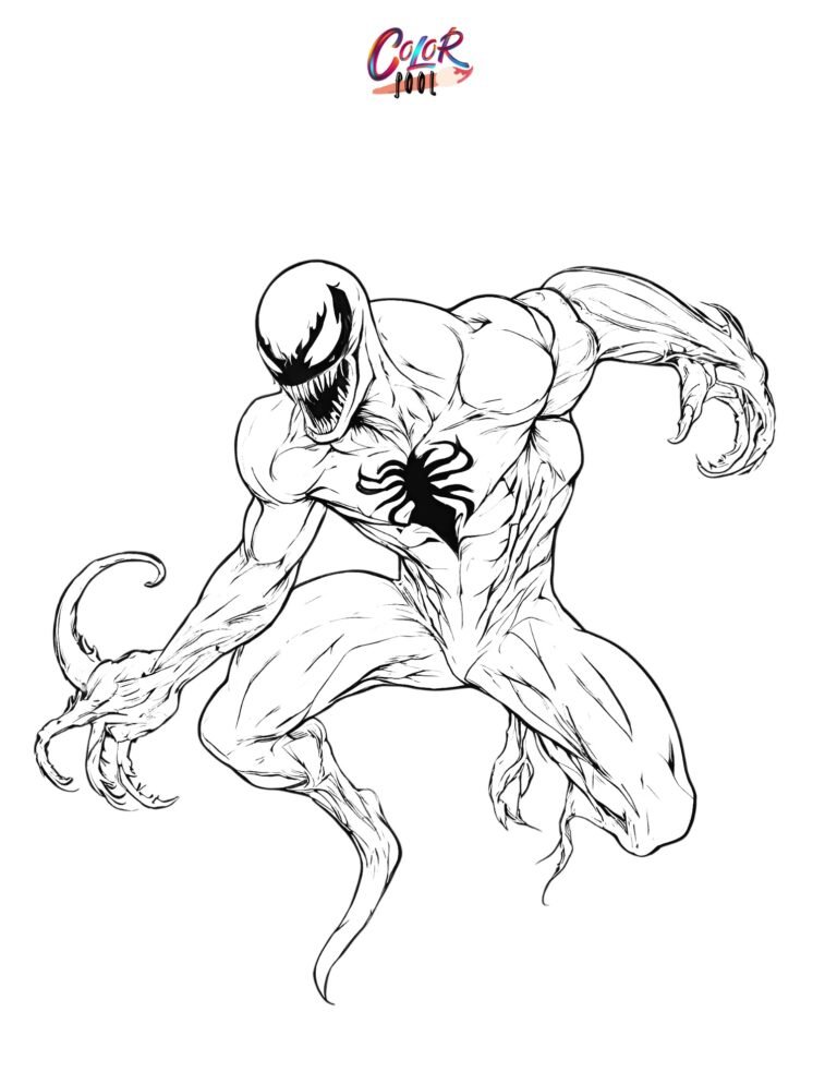 Color 40+ Venom Coloring Pages: Unmask Your Artistic Side with Venom ...