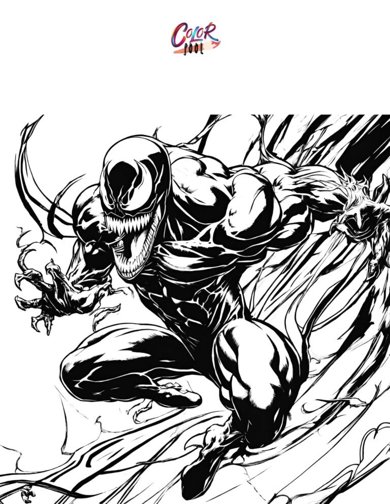 Color 40+ Venom Coloring Pages: Unmask Your Artistic Side with Venom ...