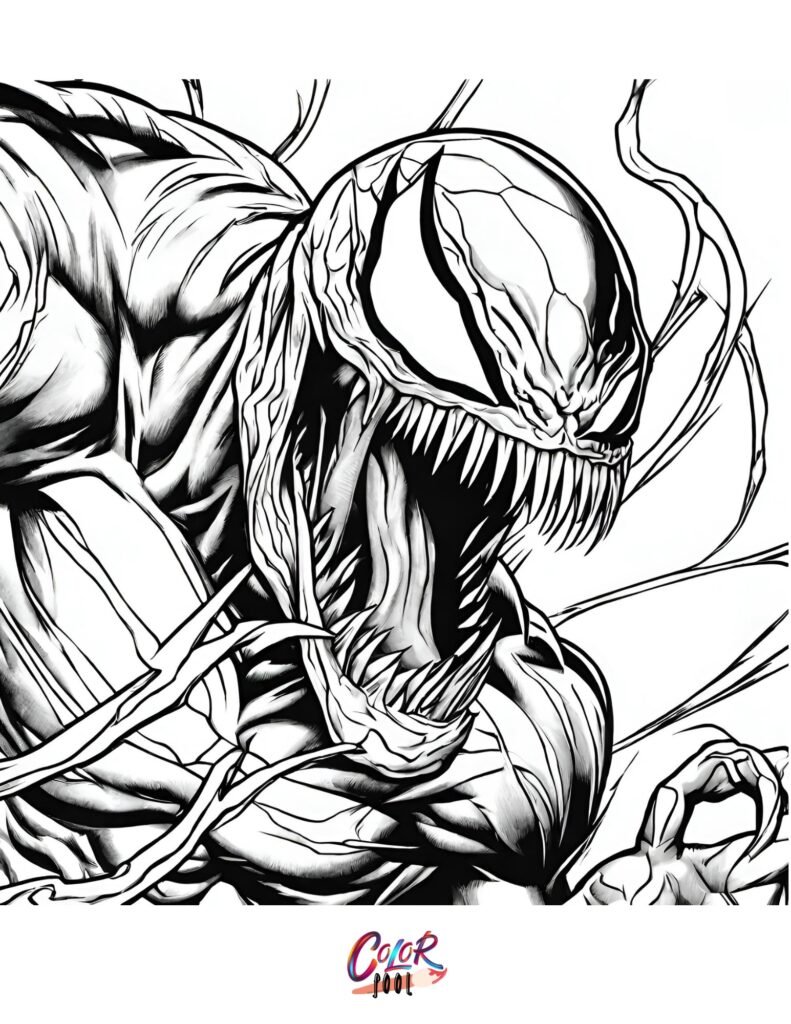 spider man and venom coloring pages