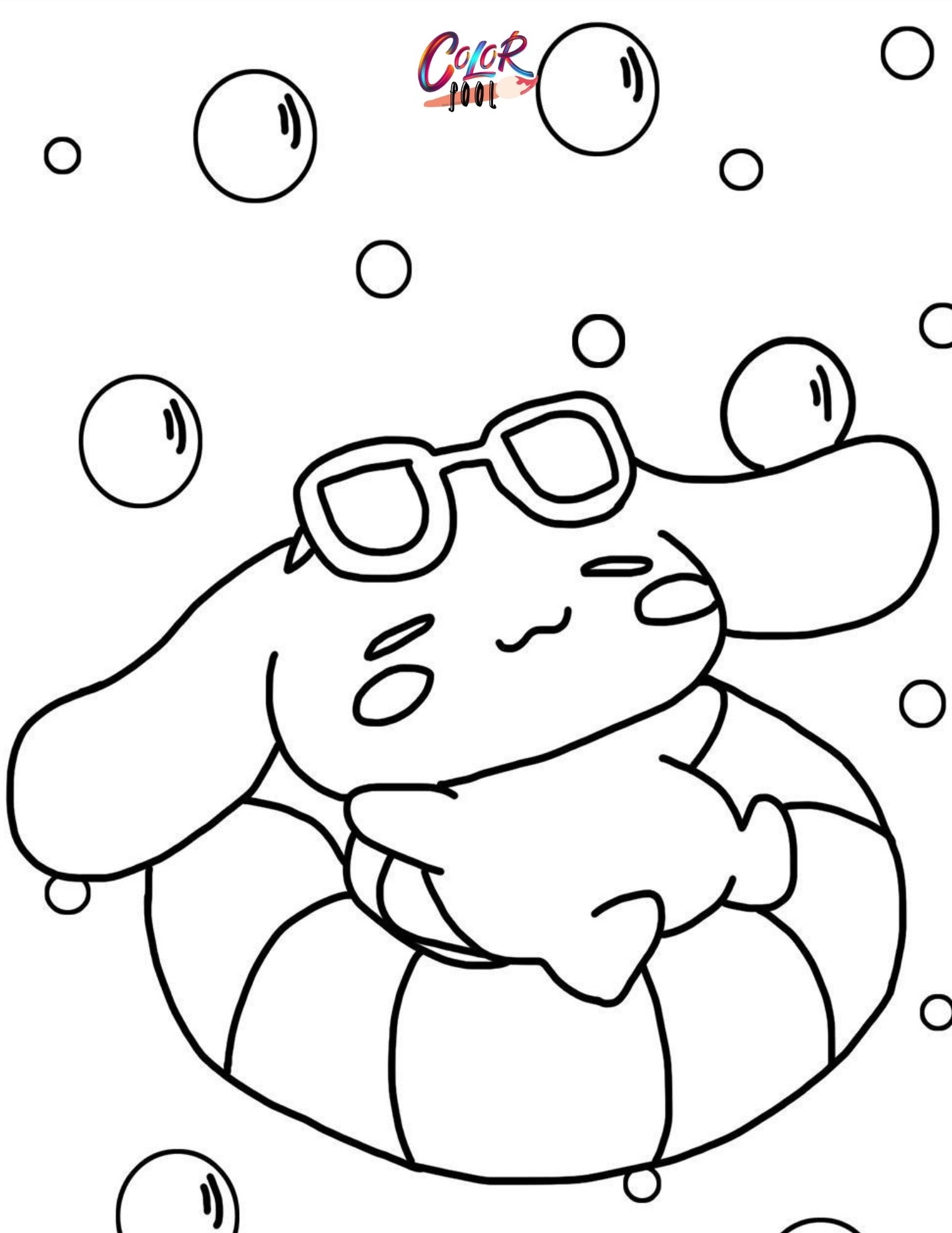 cute cinnamoroll coloring pages