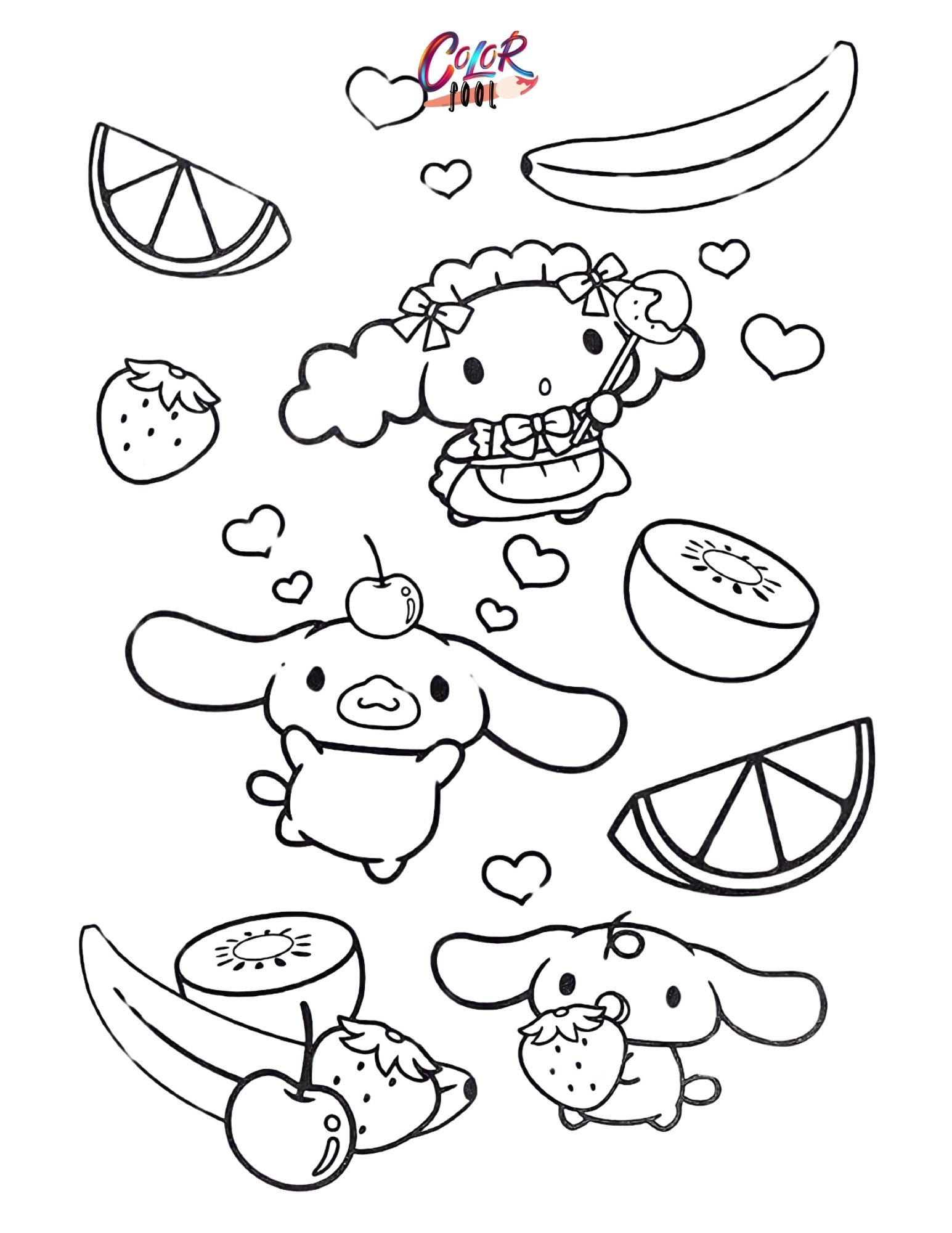 printable cinnamoroll coloring pages