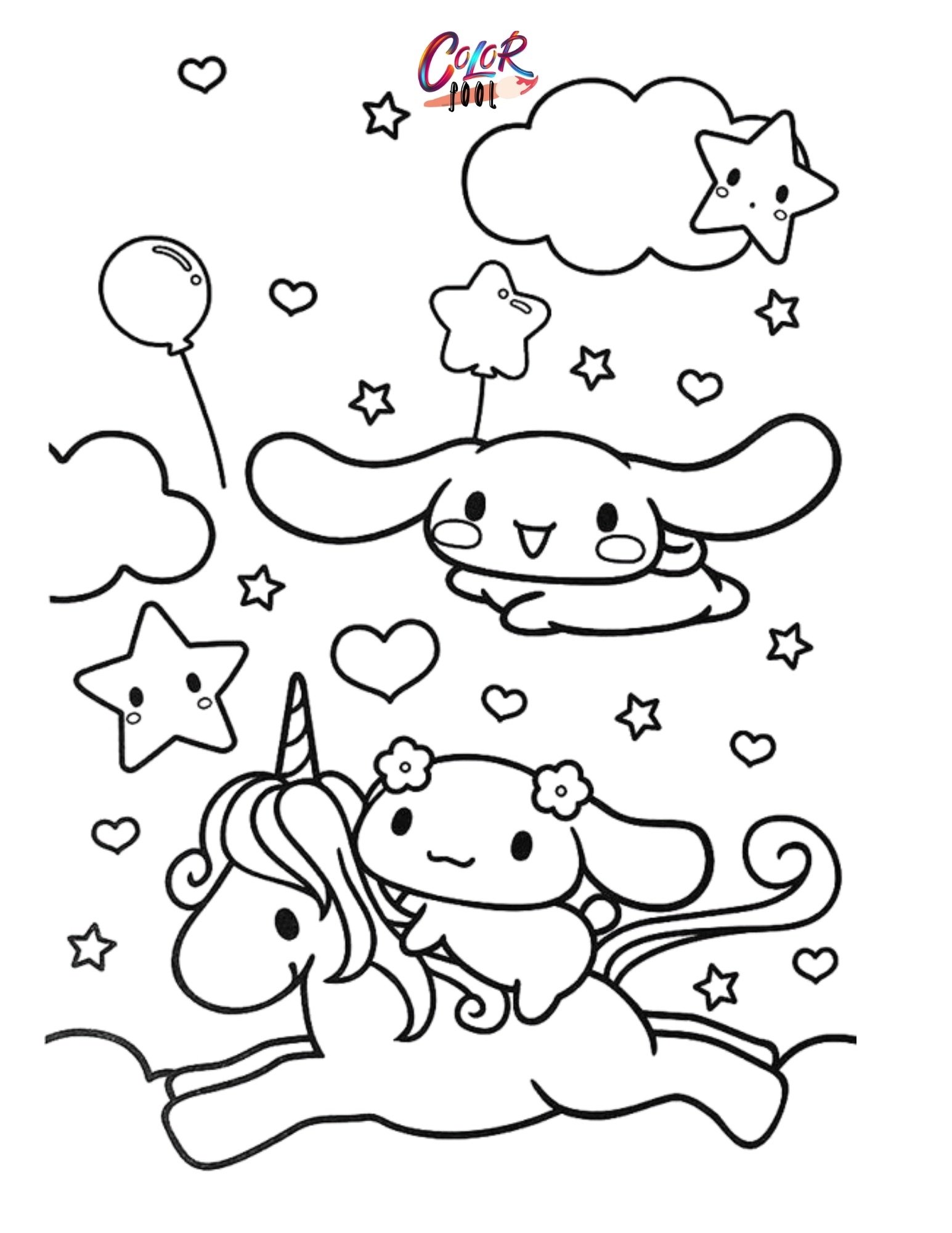 cinnamoroll sanrio coloring pages