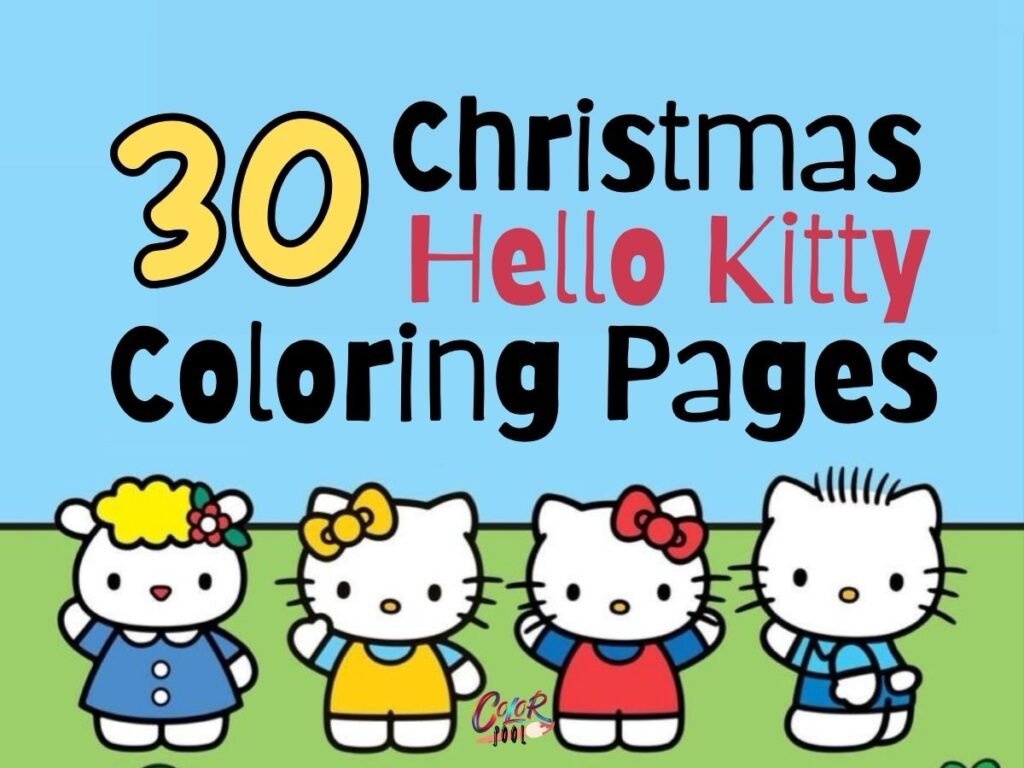 Ho-Ho-Hello Kitty— 30+ Christmas Hello Kitty Coloring Pages!