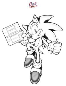 movie sonic coloring pages 