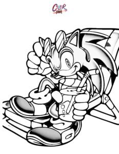 coloring pages of sonic the hedgehog