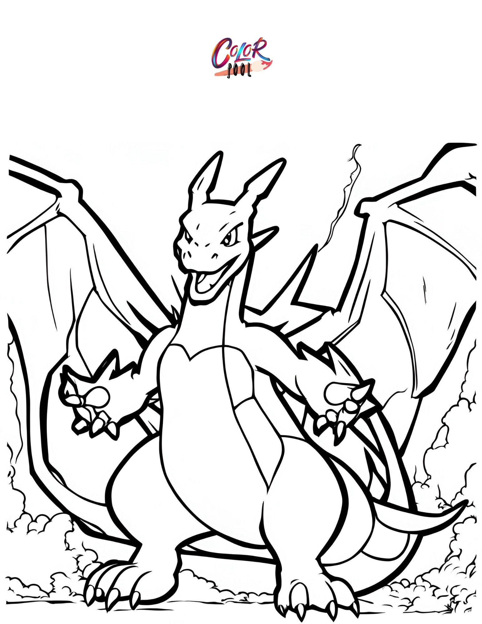 charizard colouring page