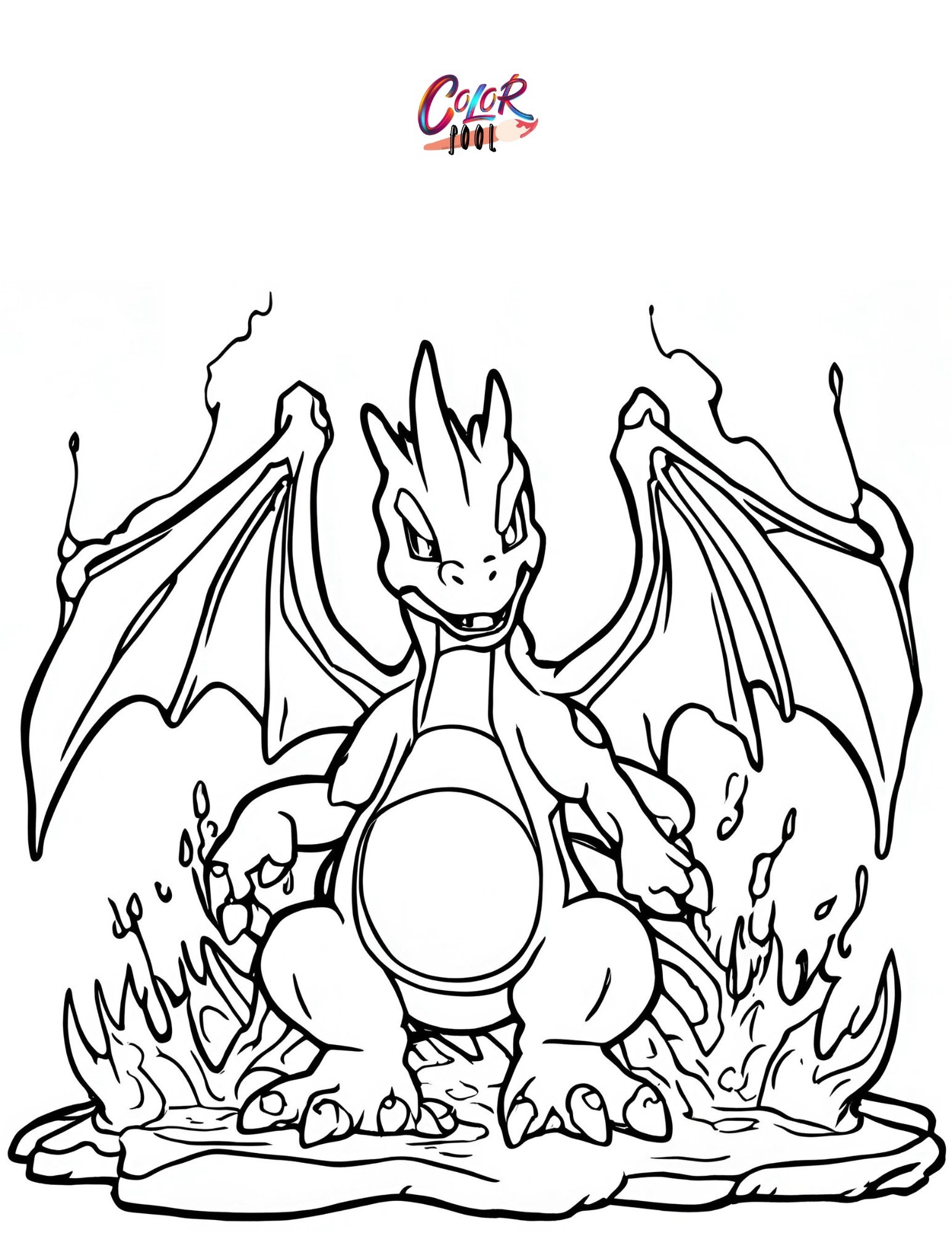 charizard coloring page printable