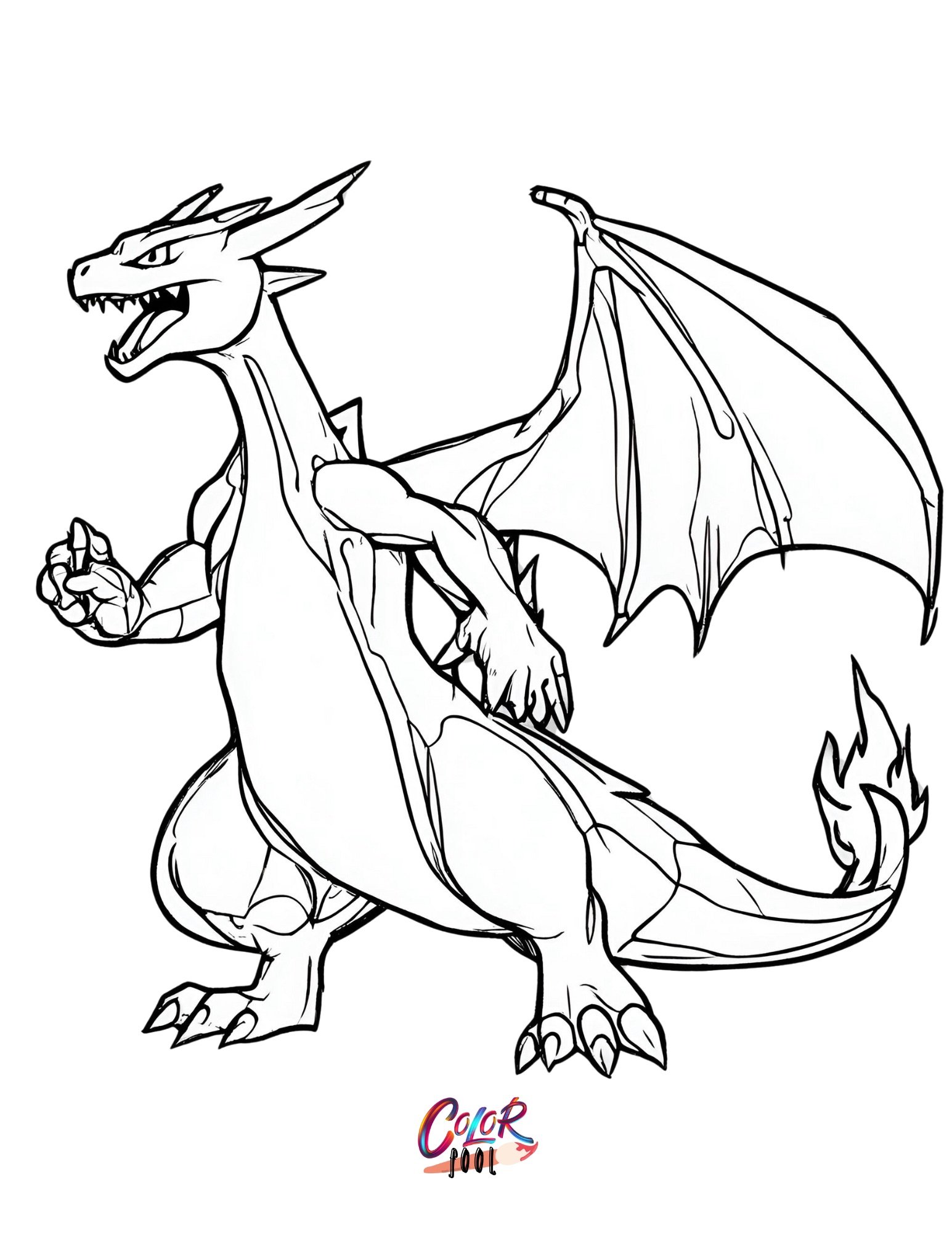 charizard pokemon coloring page