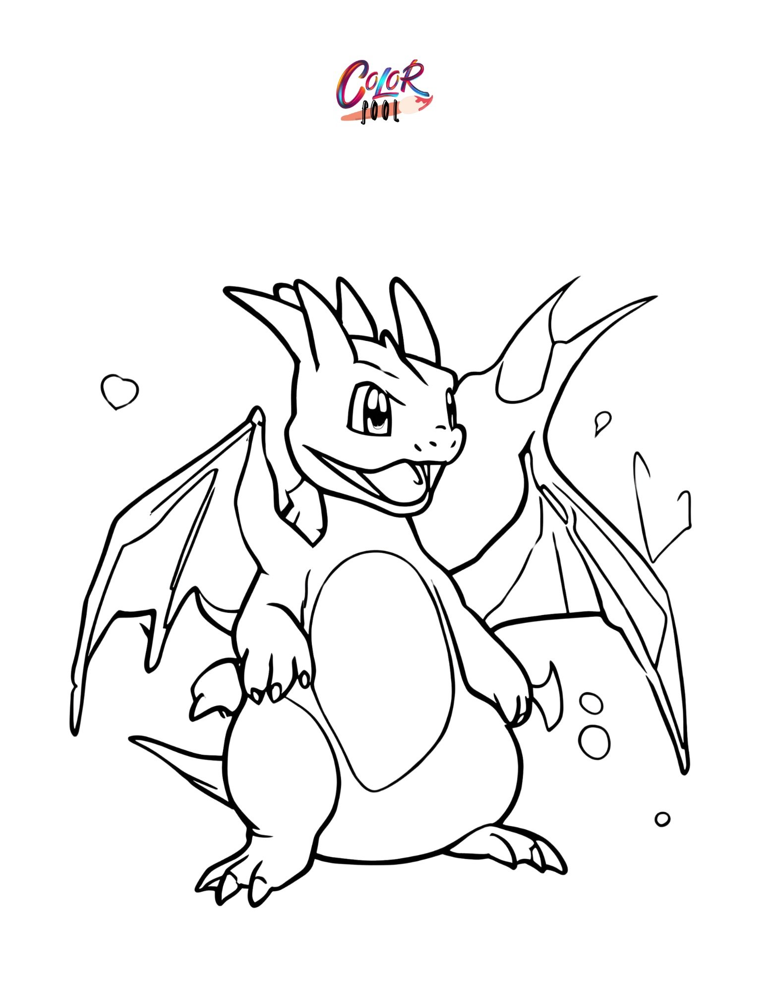 printable charizard coloring page