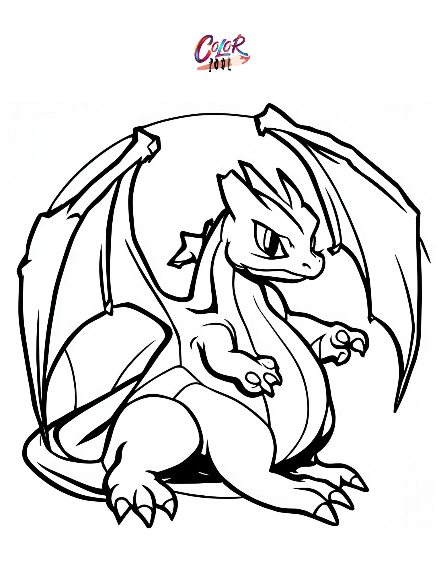 charmander charizard coloring page