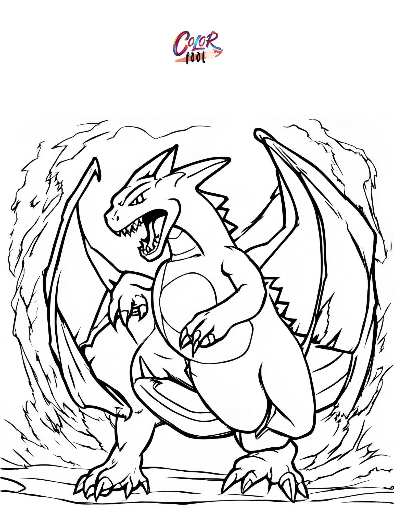 charizard coloring sheet