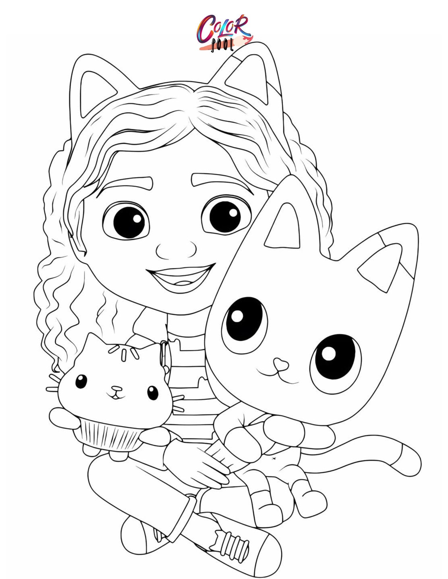 gabby's dollhouse coloring page 