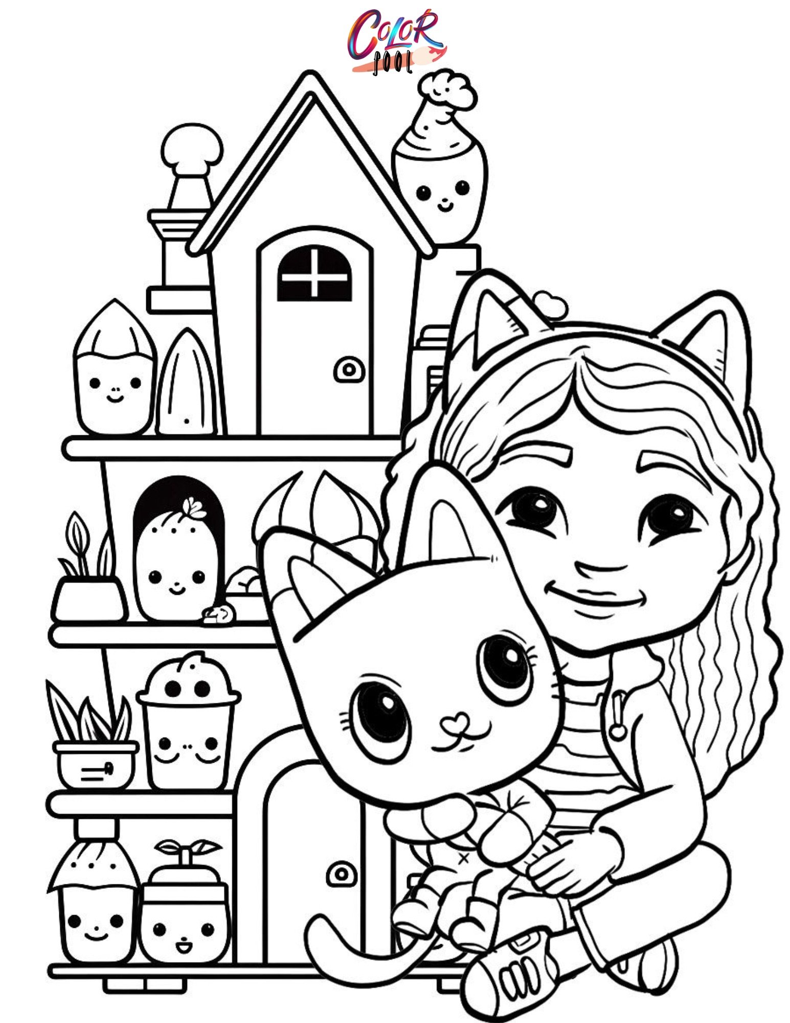 gabbys dollhouse coloring page