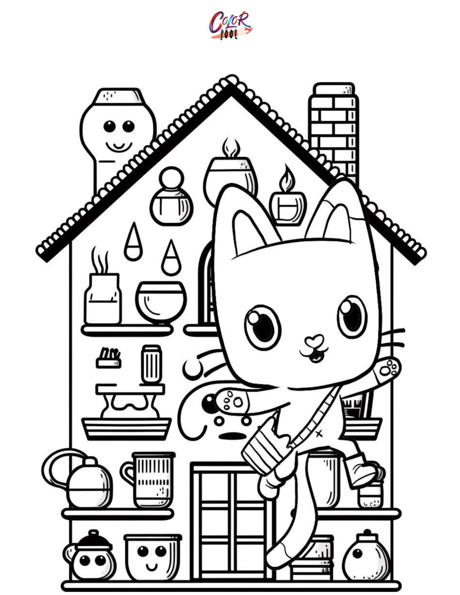 gabby cat coloring pages