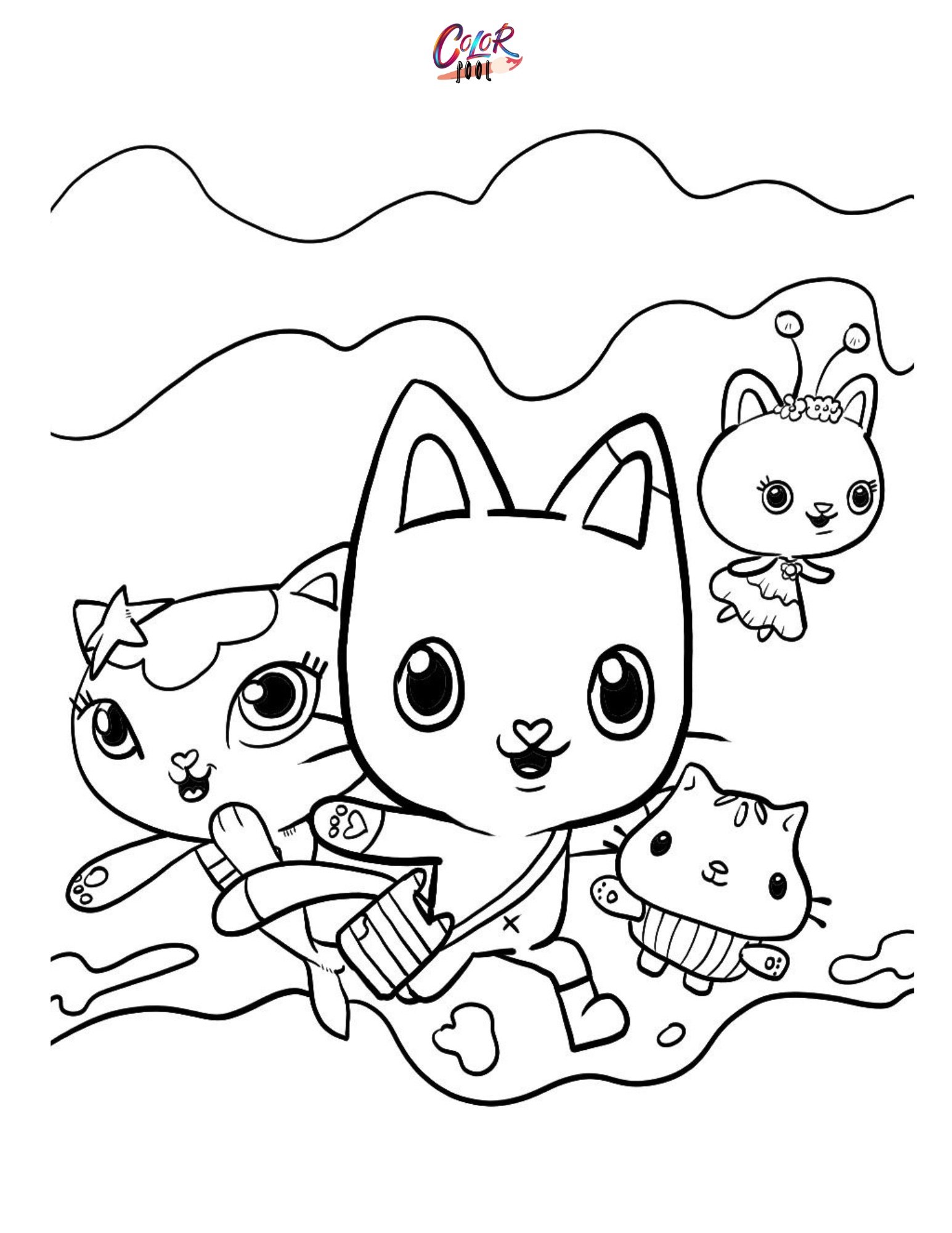 gabby cat coloring page