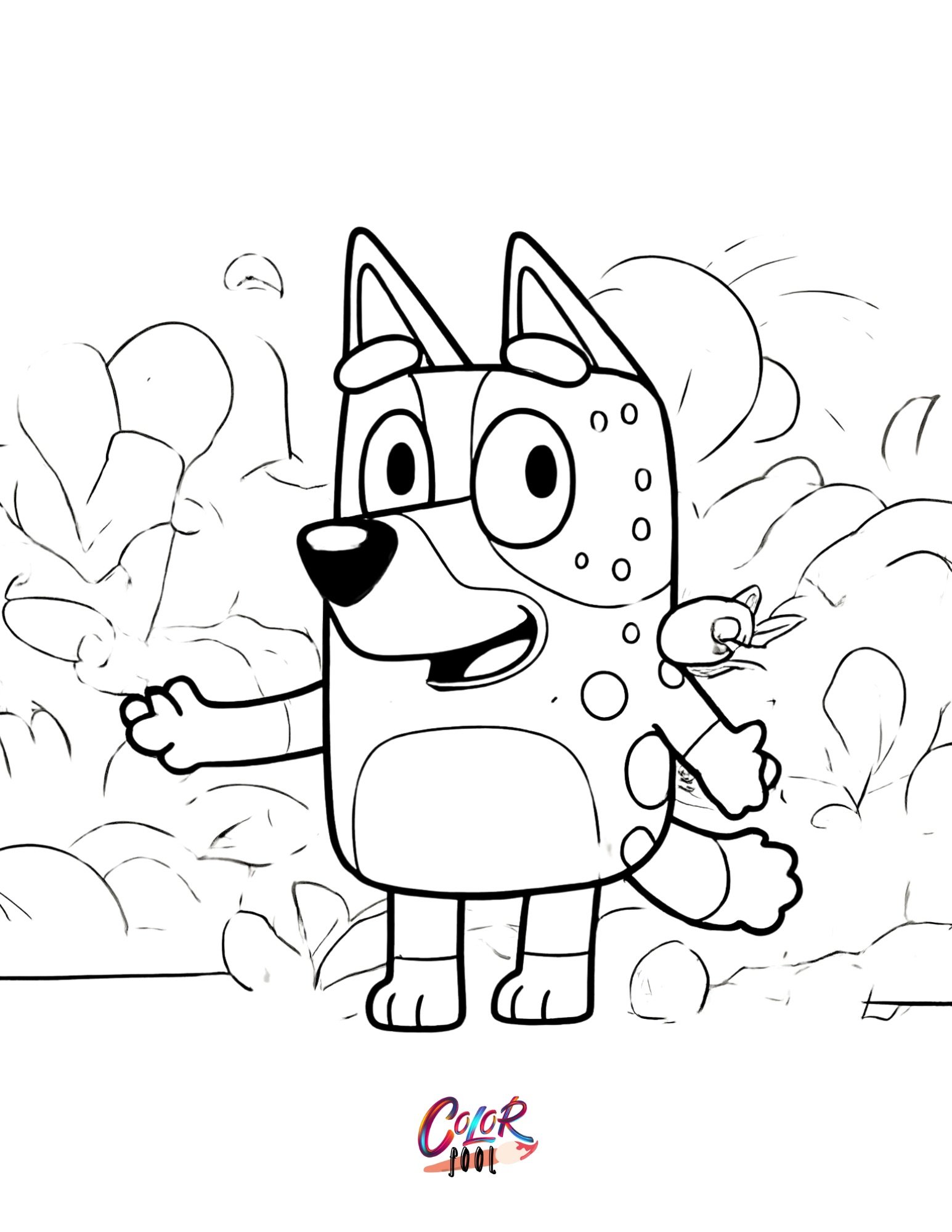 Bluey coloring page