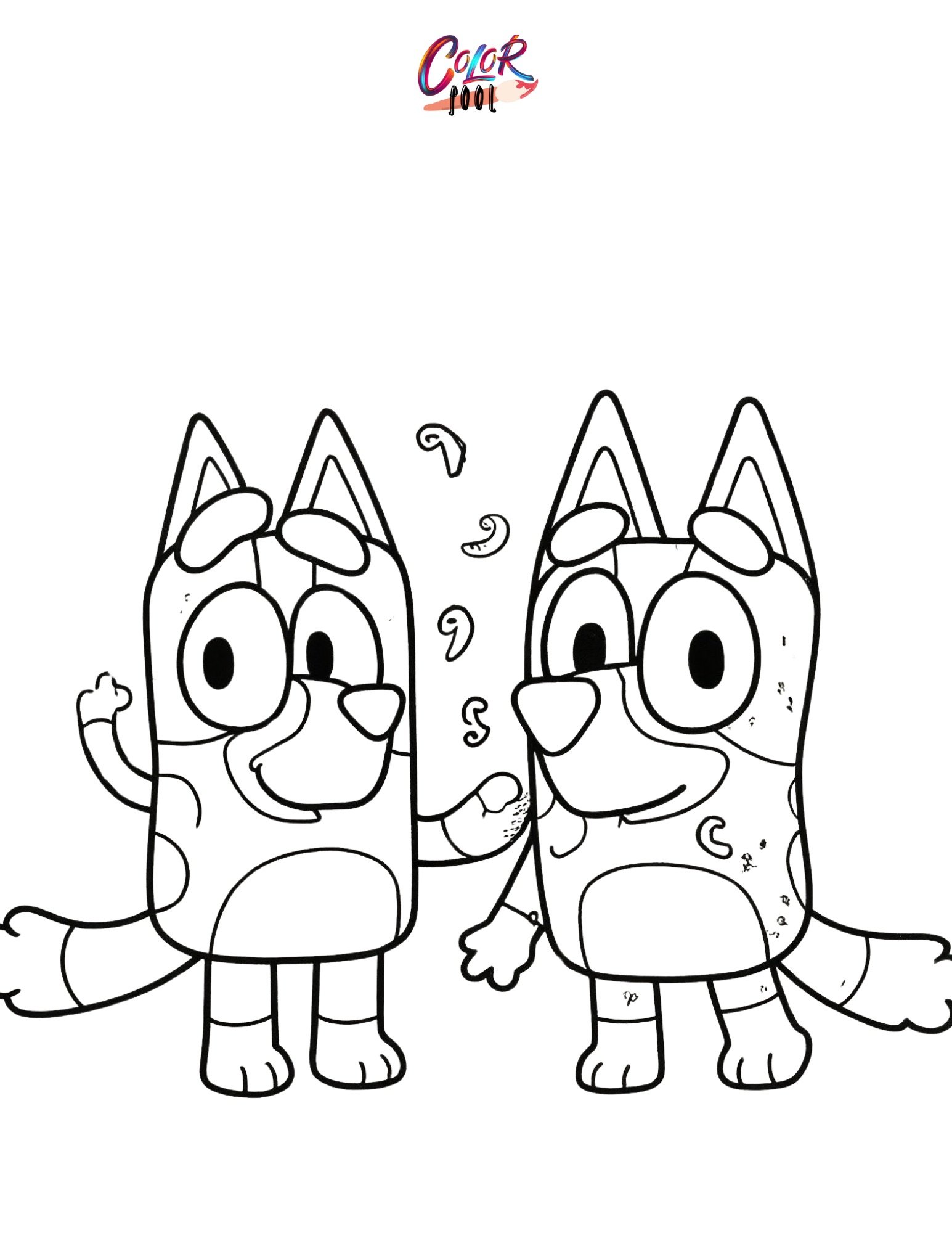 Bluey coloring pages free