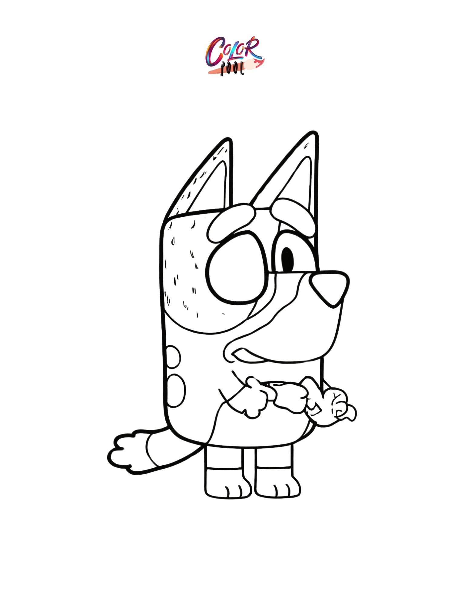 Bluey coloring picture