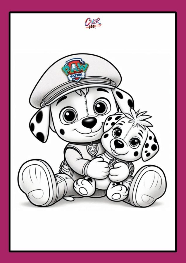 paw patrol printable colouring pages​