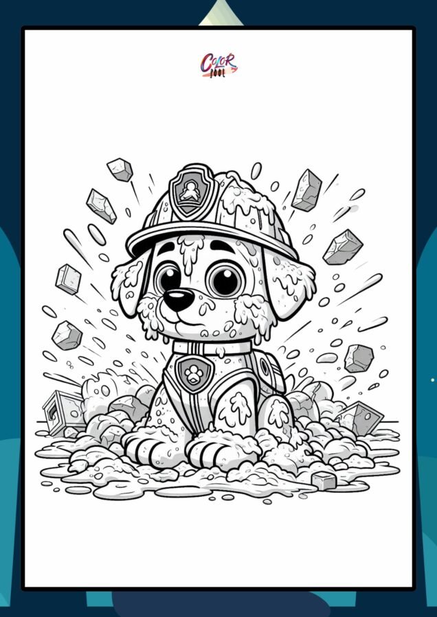 chase paw patrol coloring page