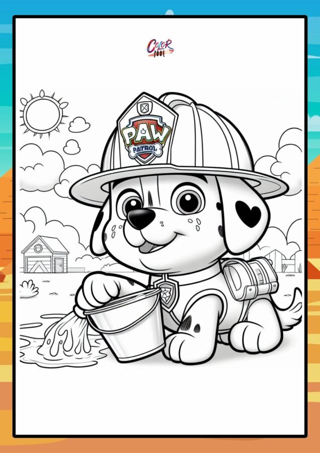 paw patrol coloring pages pdf​