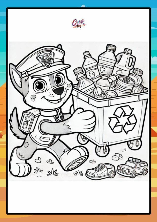 paw patrol coloring pages skye​