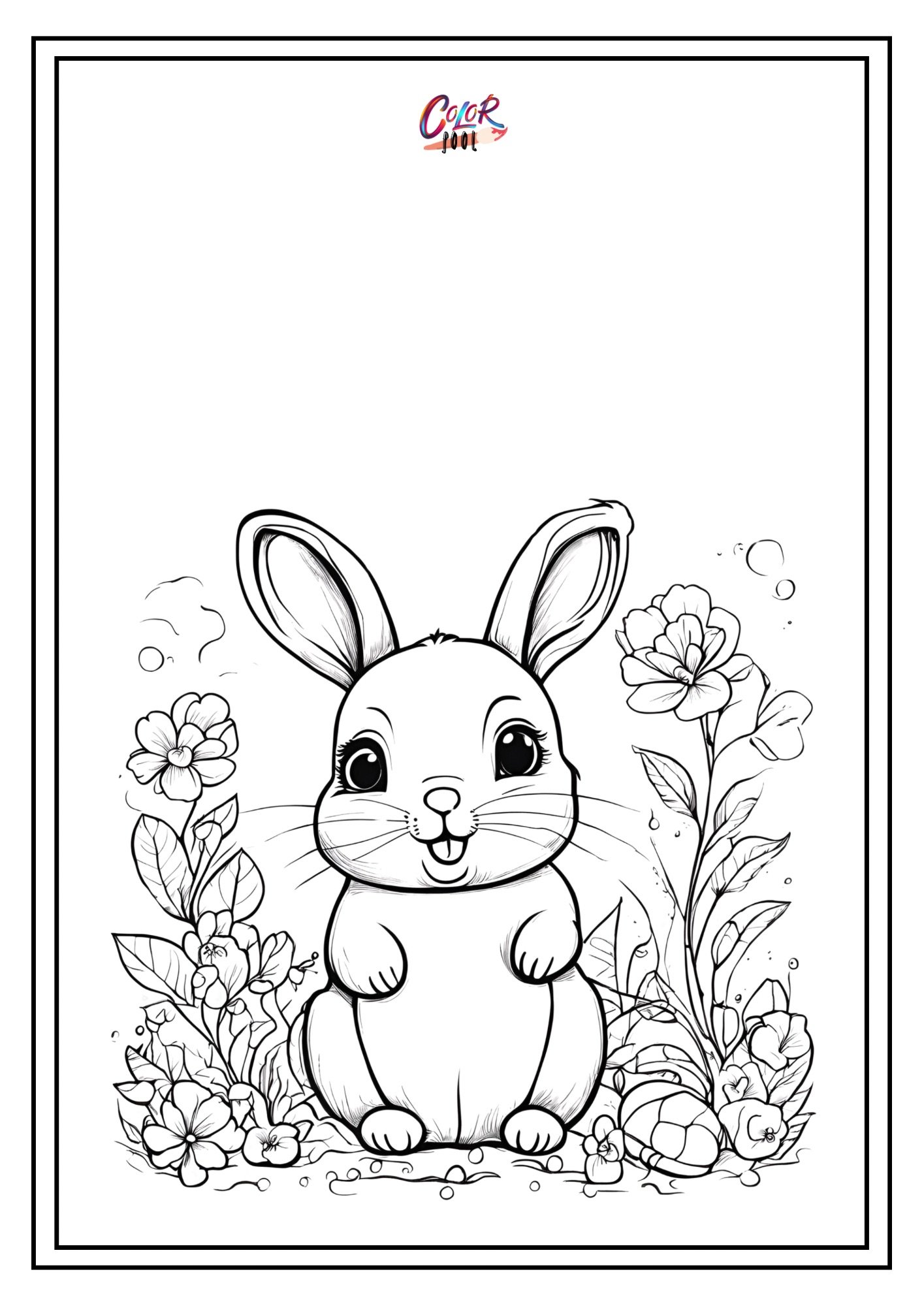 Free bunny coloring pages printables