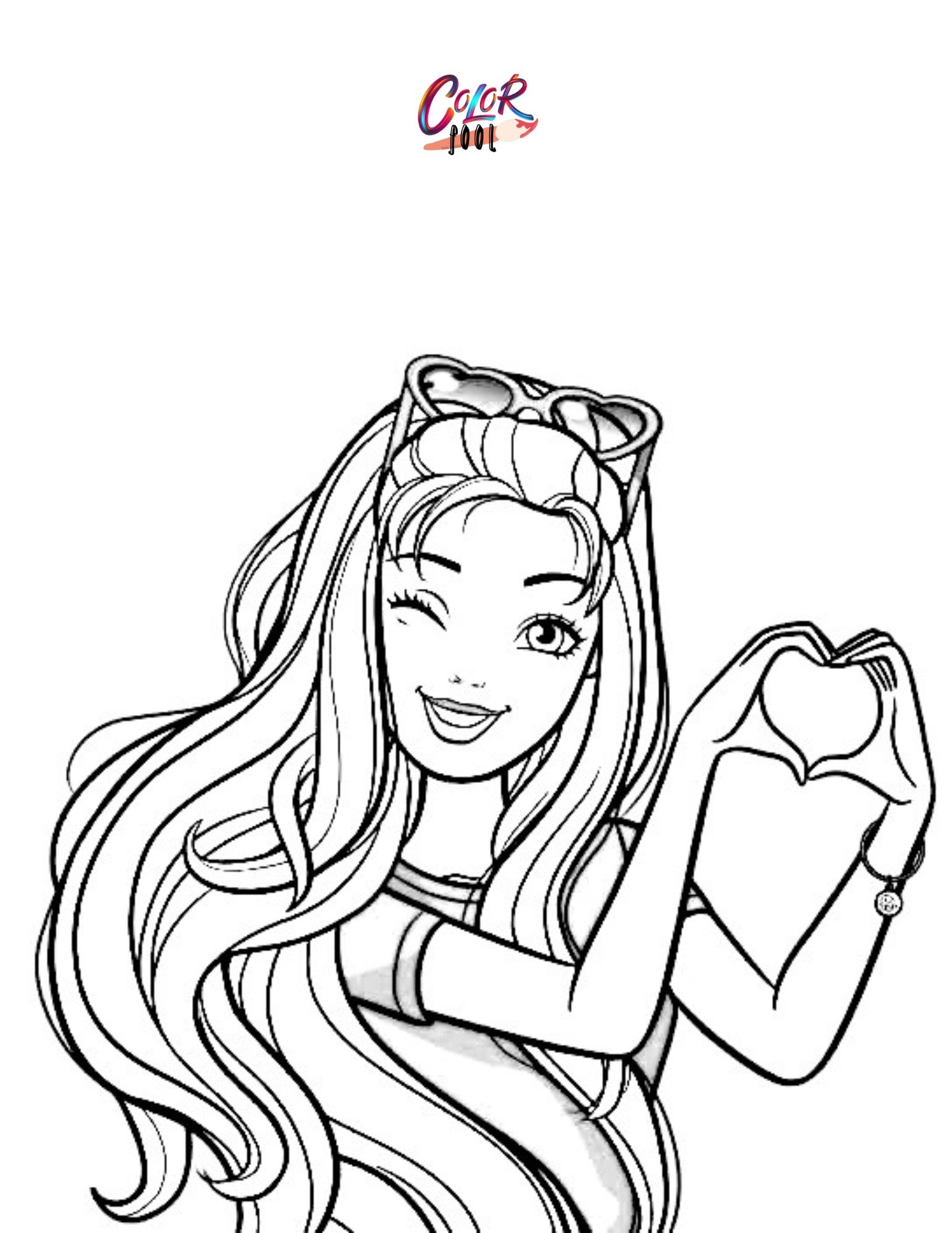 barbie coloring sheet