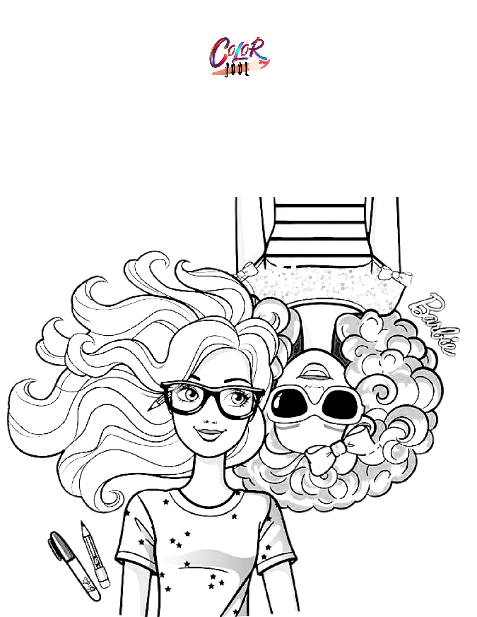 barbie coloring page