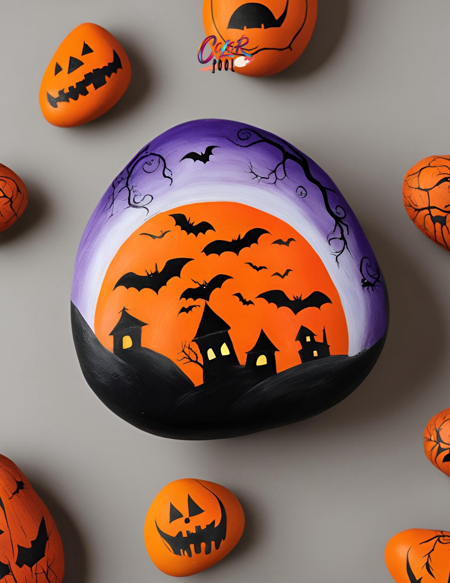 Halloween painted rocks