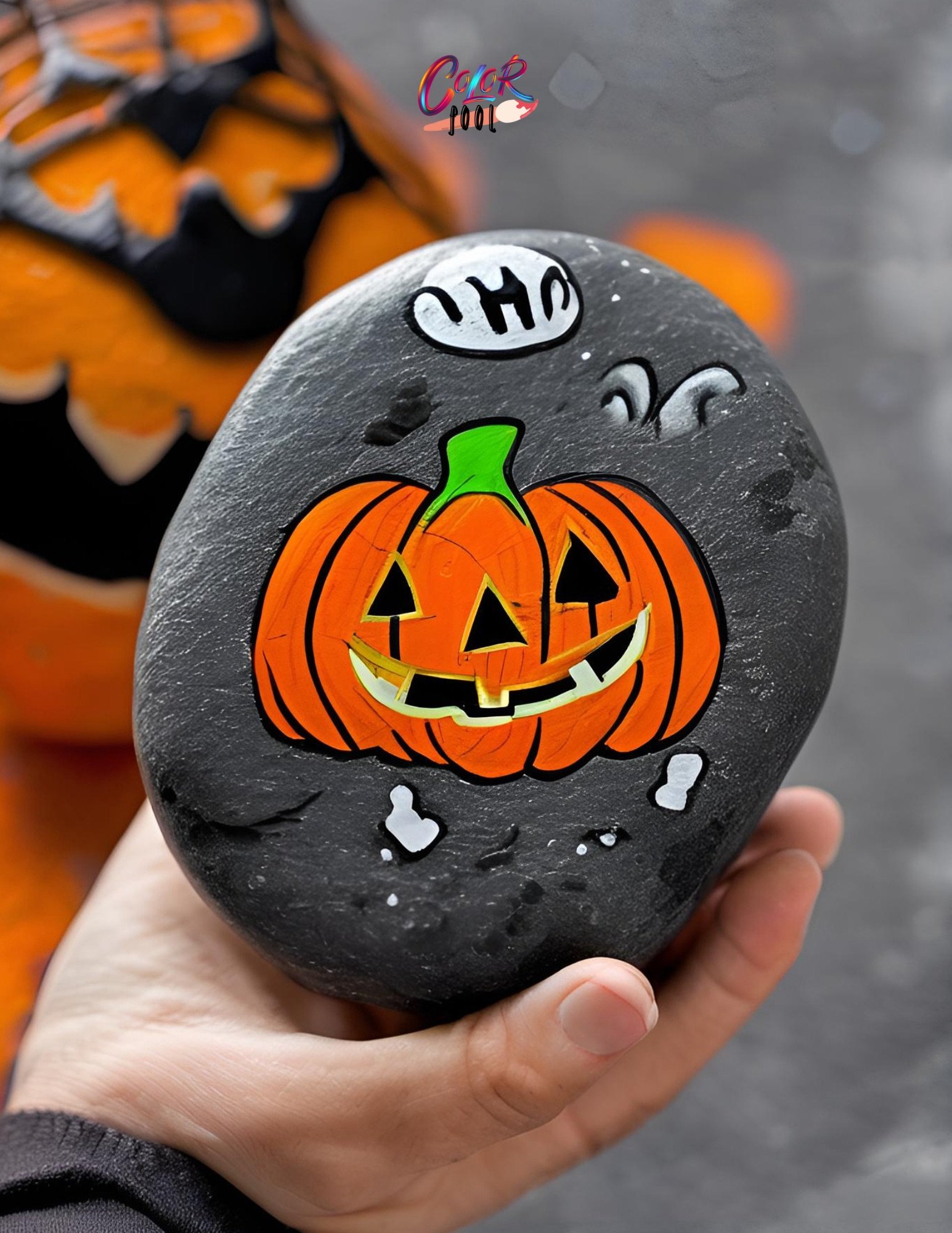 Cute halloween painted rocks