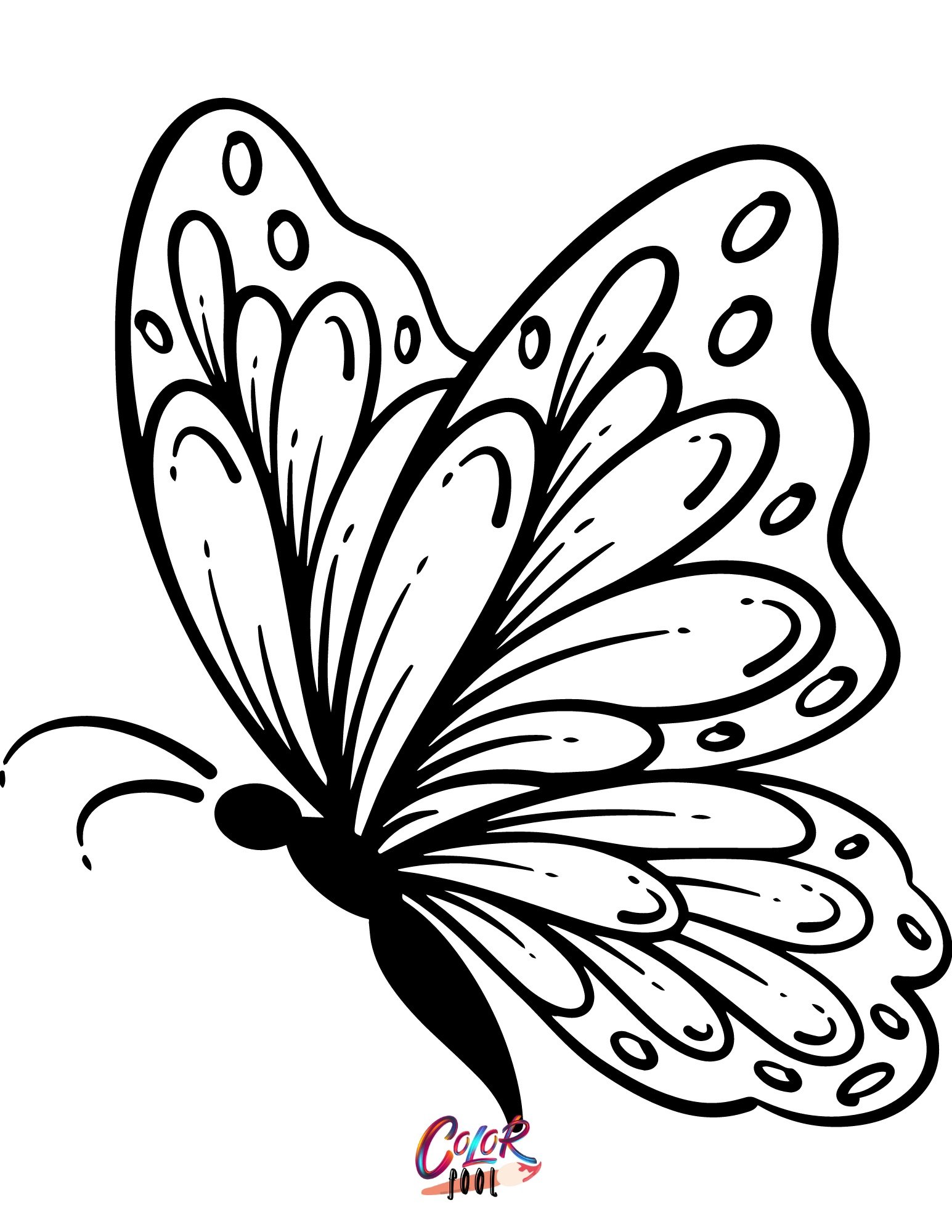 Butterfly coloring sheets