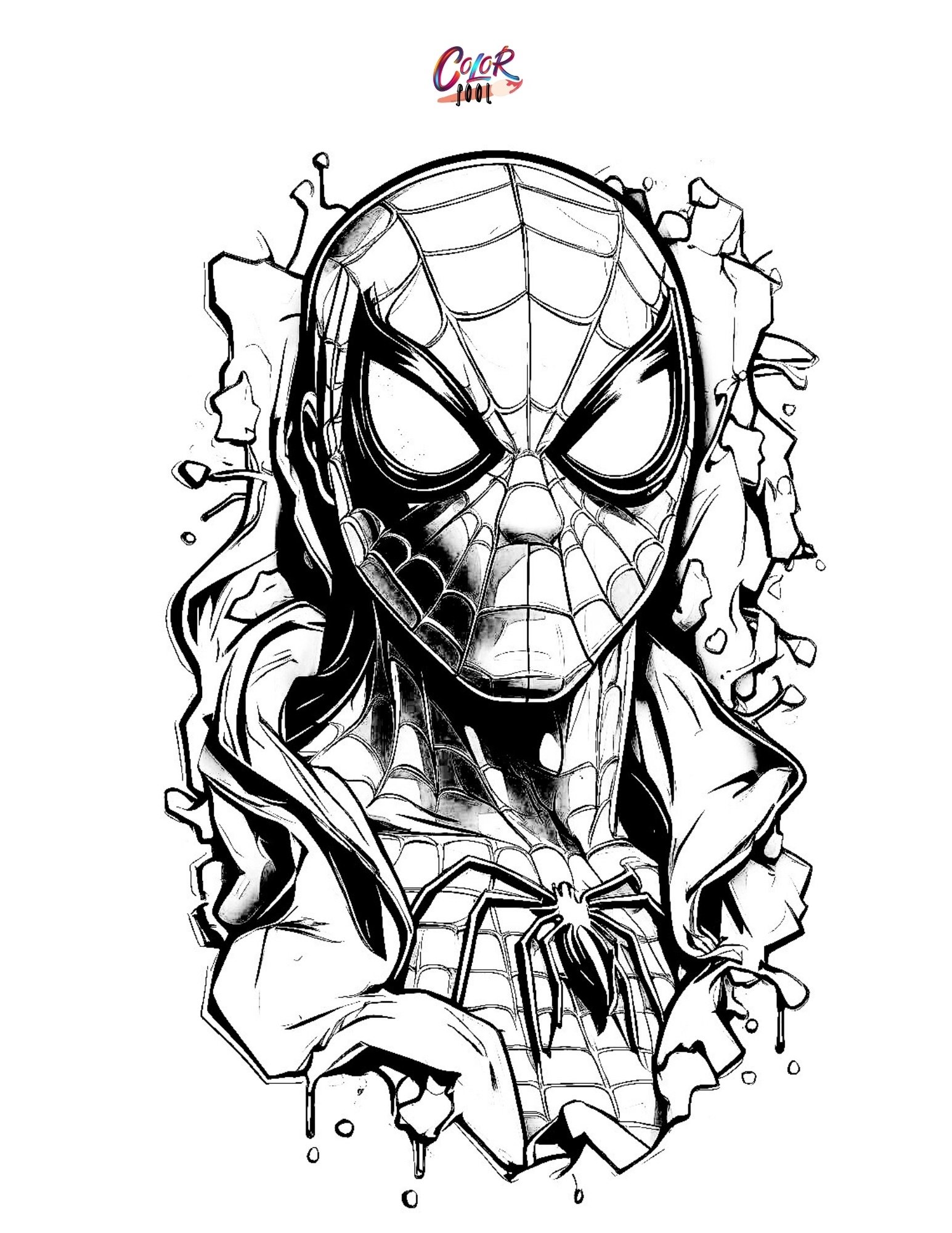 Coloring page of Spiderman