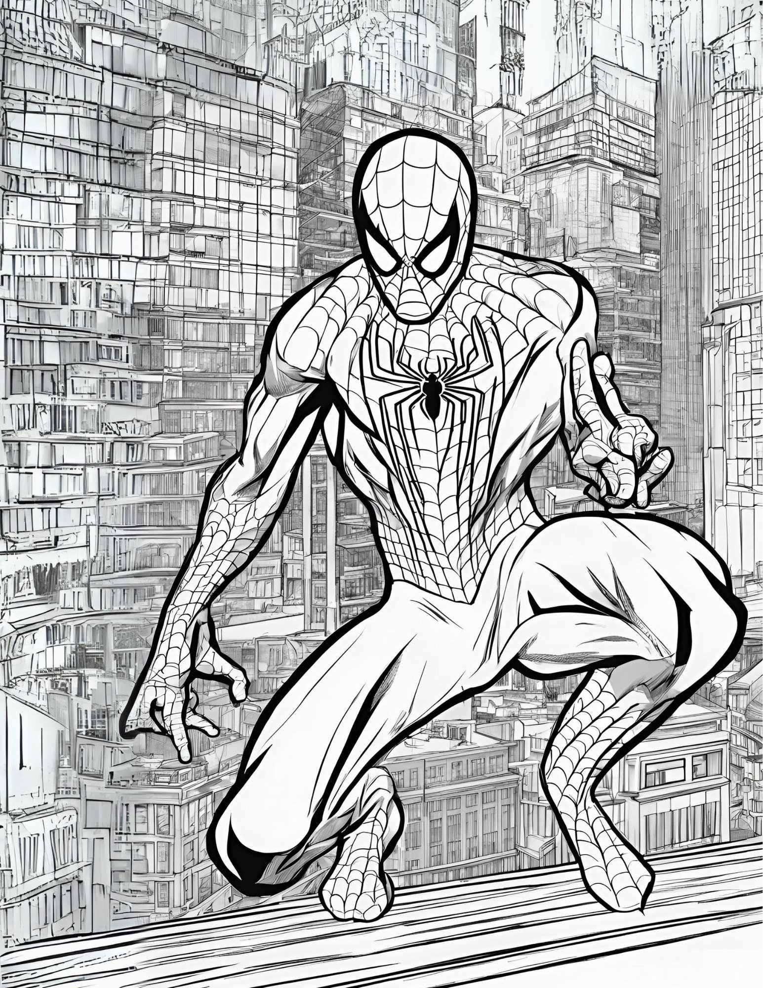 Coloring pictures of spiderman printable