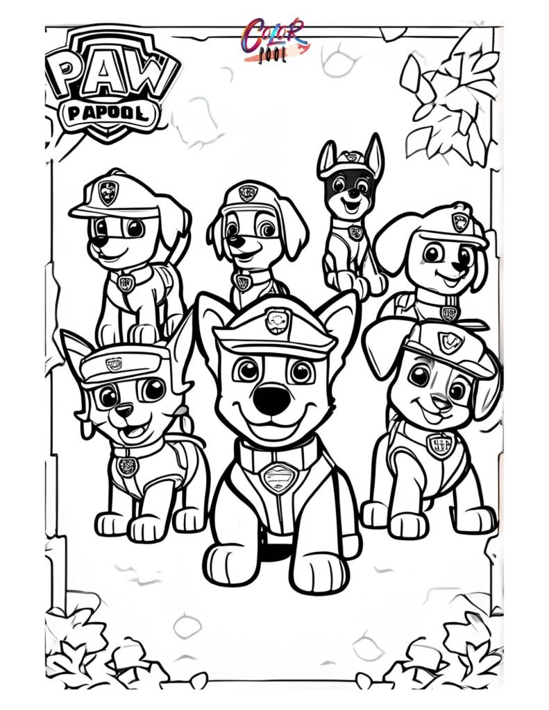 Paw patrol coloring pictures