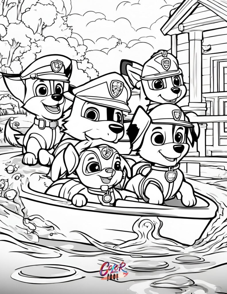 Paw patrol colouring