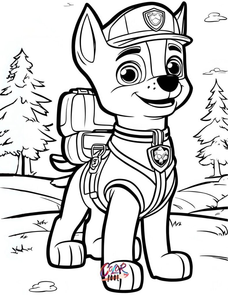 Coloring pages paw patrol