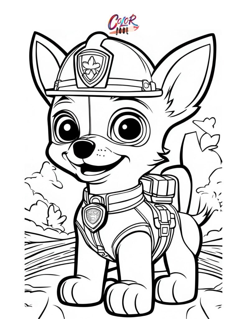 Coloring pictures of paw patrol