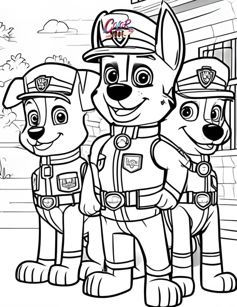 Paw patrol coloring pages printables