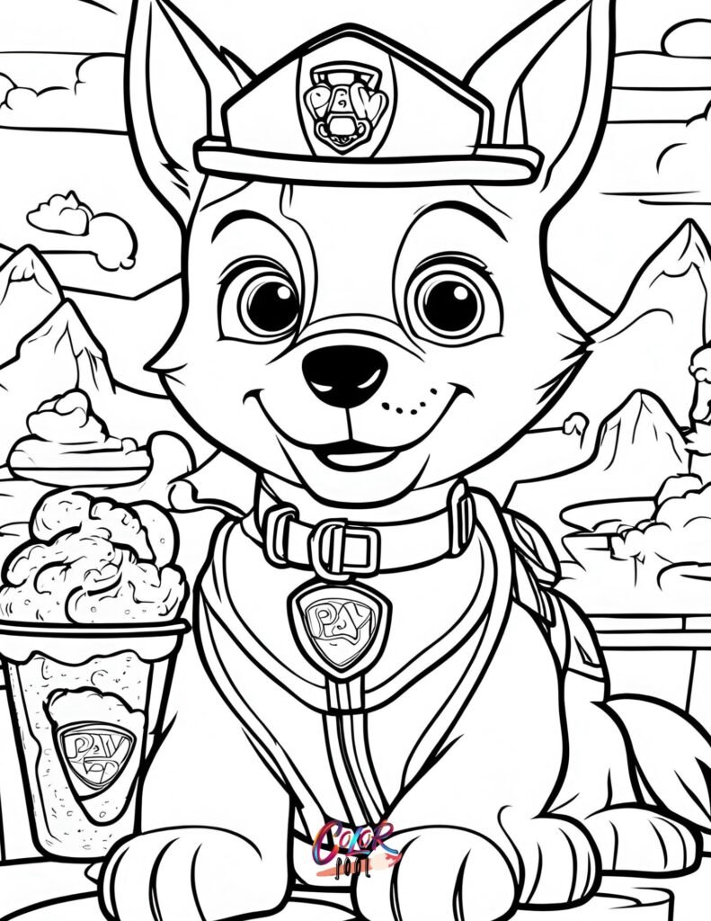 Paw patrol coloring sheets free