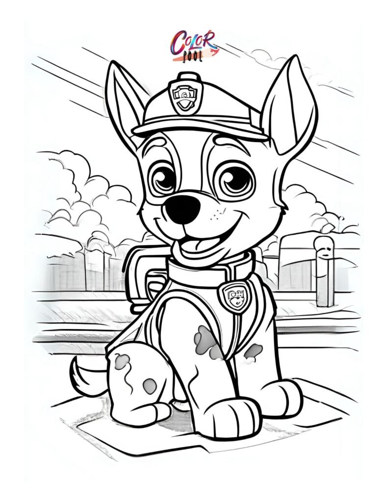 Paw patrol drawing color