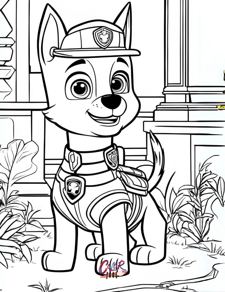 Paw patrol coloring book pages