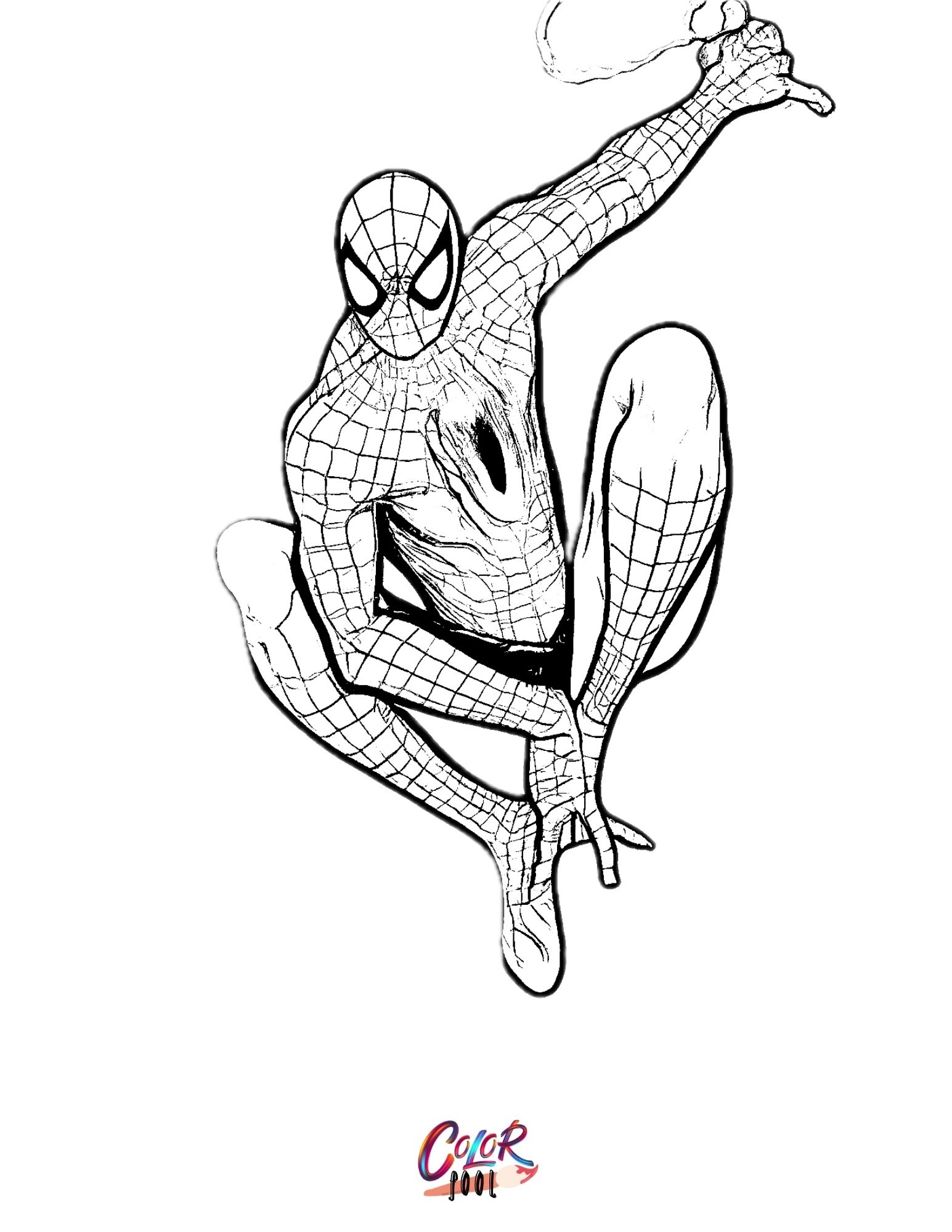 Free coloring pages of spiderman