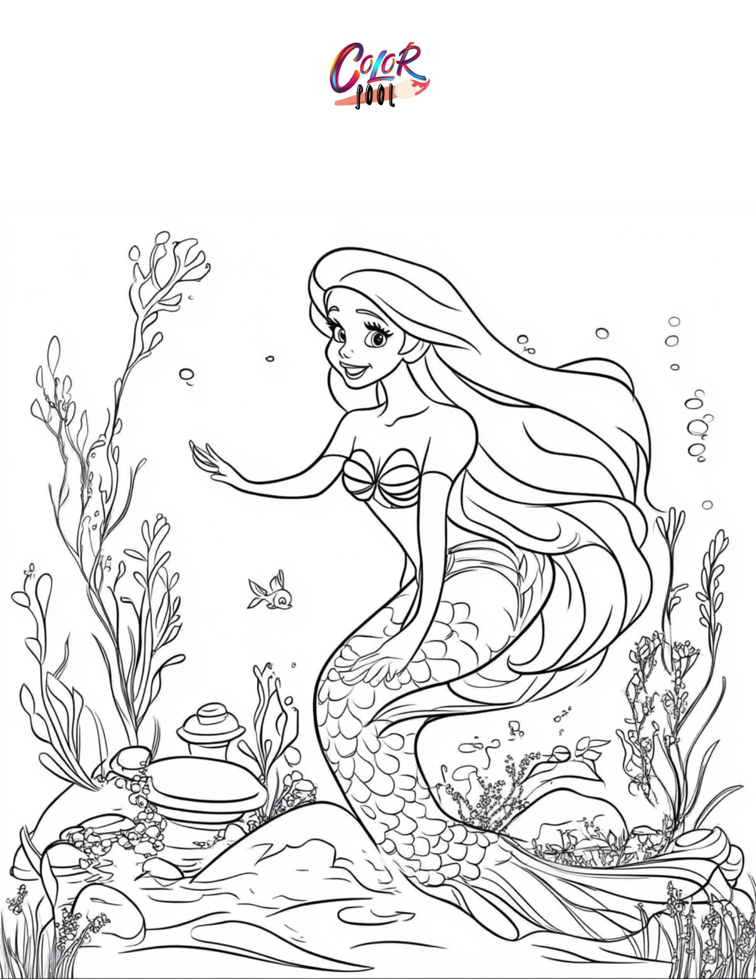 printable ariel coloring pages