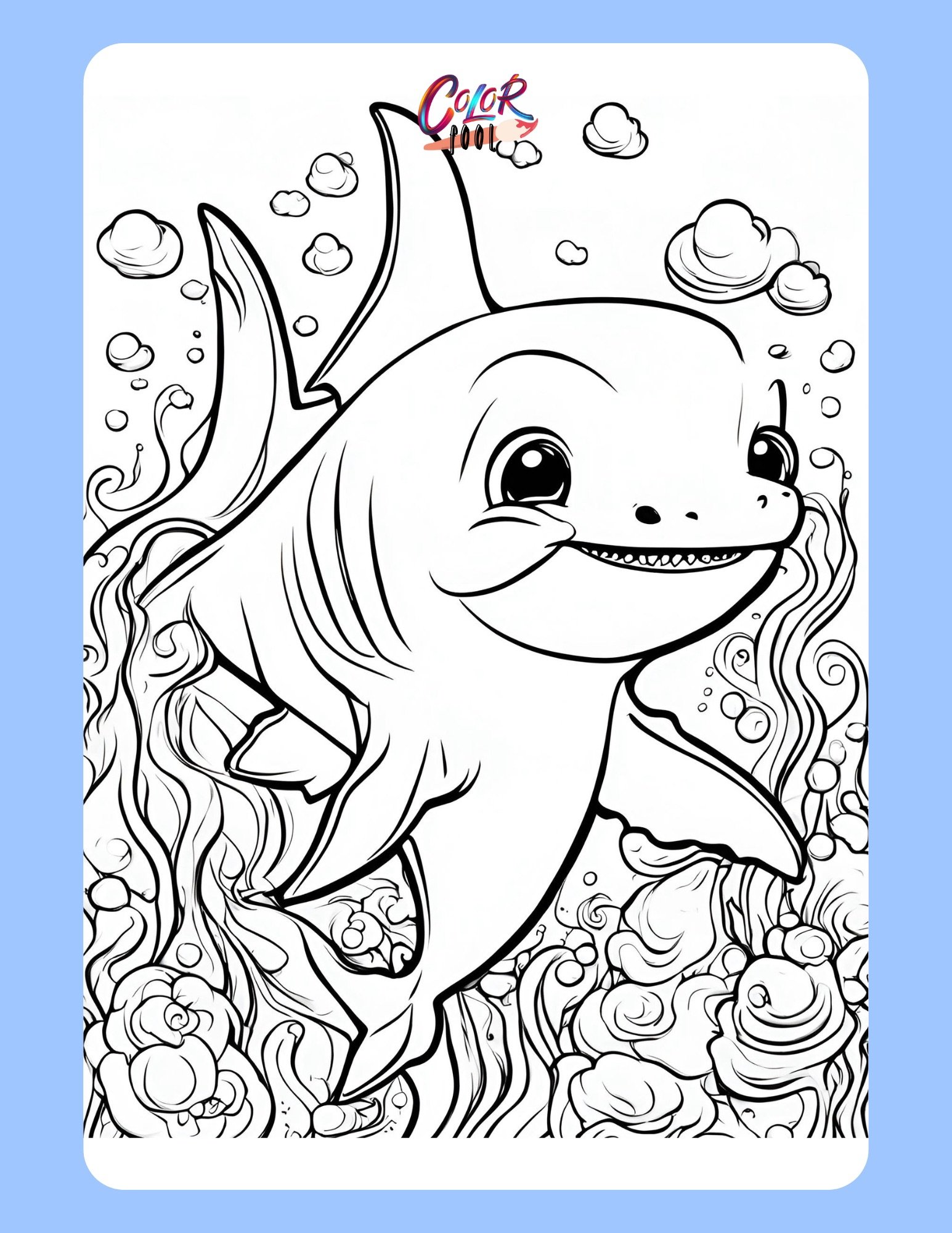 baby shark coloring page